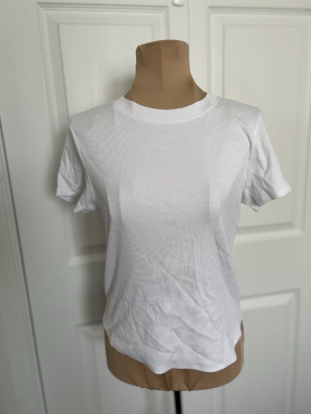 Madewell Updated Brightside Short Sleeve Rib Knit Tee White Size S